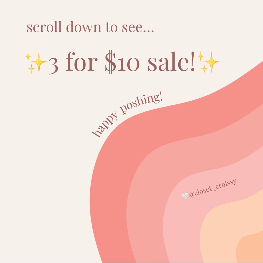 ✨3/$10✨ sale!